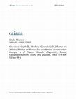 Research paper thumbnail of Reseña de G. Capitelli, S. Cracolici (cur.) Roma en México/México en Roma. Las academias de arte entre Europa y el Nuevo Mundo 1843-1867