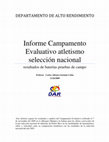 Research paper thumbnail of Informe Campamento Evaluativo atletismo selección nacional resultados de baterías pruebas de campo