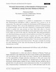 Research paper thumbnail of Personal Characteristics as Determinants of Entrepreneurial Self-Effi cacy among University Students in Pakistan