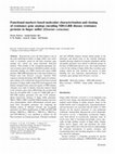 Research paper thumbnail of Functional markers based molecular characterization and cloning of resistance gene analogs encoding NBS-LRR disease resistance proteins in finger millet (Eleusine coracana)