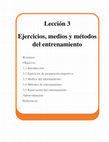 Research paper thumbnail of Lección 3 Ejercicios, medios y métodos del entrenamiento