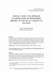 Research paper thumbnail of «Autoría y estilo. Una atribución cervantina desde las humanidades digitales. El caso de 'La conquista de Jerusalén'»