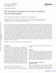 Research paper thumbnail of 'Was the Death of Alexander the Great due to poisoning? Was it Veratrum album?', Clinical Toxicology 52.1 (2014), 72-77. (co-authored with L. Schep, R. J. Slaughter and A. Vale).