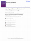 Research paper thumbnail of Accounting for information infrastructure as medium for organisational change