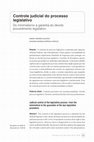 Research paper thumbnail of SALGADO, Eneida Desiree; ARAÚJO, Eduardo Borges Espínola. Controle judicial do processo legislativo: do minimalismo à garantia do devido procedimento legislativo. Revista de Informação Legislativa: RIL, Brasília, DF, v. 56, n. 224, p. 79-104, out./dez. 2019.