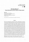 Research paper thumbnail of Affording Illusions? Natural Information and the Problem of Misperception