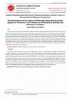 Research paper thumbnail of Felsefe Etkinliklerinin Okul Öncesi Dönem Çocukların Felsefi Tutum ve Davranışlarına Etkisinin İncelenmesi