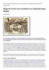 Research paper thumbnail of André Horlings reviews Grotius, Kroniek van de Nederlandse Oorlog (Annales) ed. Jan Waszink