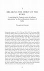 Research paper thumbnail of Breaking the spirit of the Kukis: launching the 'largest series of military operations' in the northeastern frontier of India