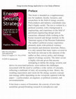 Research paper thumbnail of Energy Security Strategy. Application to a Case Study of Bahrain