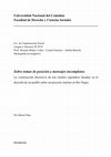 Research paper thumbnail of Monografía Investigativa. "Sobre tomas de posición y mensajes incompletos"