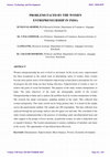 Research paper thumbnail of PROBLEMS FACED BY THE WOMEN ENTREPRENEURSHIP IN INDIA