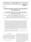 Research paper thumbnail of Sexual production of corals for reef restoration in the Anthropocene