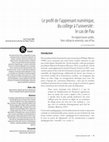 Research paper thumbnail of Le profil de l'apprenant numérique, du collège à l’université : le cas de Pau