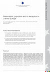 Research paper thumbnail of Nationalistic populism and its reception in Central Europe