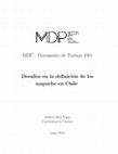 Research paper thumbnail of MDP -Documento de Trabajo 1001 Desafíos en la definición de los mapuche en Chile