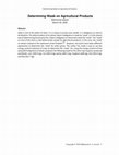 Research paper thumbnail of Determining Nisab on Agricultural Products