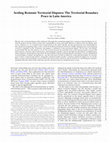 Research paper thumbnail of (with Gary Goertz, Paul Diehl, and Andrew Owsiak) "Settling Resistant Territorial Disputes: The Territorial Boundary Peace in Latin America" International Studies Quarterly 64(1): 57-70.