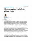 Research paper thumbnail of El coronavirus y el efecto Marco Polo