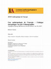 Research paper thumbnail of Review: Une anthropologie de l’énergie : l’éthique énergétique vue par l’ethnographie