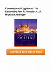 Research paper thumbnail of Contemporary Logistics (11th Edition