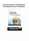 Research paper thumbnail of Core Java Volume I--Fundamentals (11th Edition) by Cay S. Horstmann