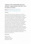 Research paper thumbnail of Analysis of the relationships between students' argumentation and their views on nature of science