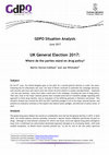 Research paper thumbnail of UK General Election 2017: Where do the parties stand on drug policy