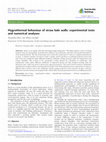 Research paper thumbnail of Hygrothermal behaviour of straw bale walls: experimental tests and numerical analyses