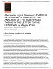 Research paper thumbnail of Review of Leviticus in Hebrews: A Transtextual Analysis of the Tabernacle Theme in the Letter to the Hebrews by Philip Mayjee — Books At a Glance, April 28 2020