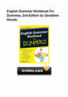 Research paper thumbnail of English Grammar Workbook For Dummies 2nd Edition by Geraldine Woods