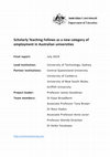 Research paper thumbnail of Scholarly Teaching Fellows as a new category of employment in Australian universities