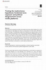 Research paper thumbnail of Testing the inadvertency hypothesis: Incidental news exposure and political disagreement across media platforms