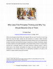 Research paper thumbnail of Who Uses First Principles Thinking and Why You Should Become One of Them