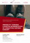 Research paper thumbnail of Immobility: Towards a positive interpretation of a negatively defined concept