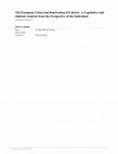 Research paper thumbnail of Book Review: "The European Union and Deprivation of Liberty: A Legislative and Judicial Analysis from the Perspective of the Individual” in European Law Review, n. 2/2020, pp. 282-284