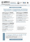 Research paper thumbnail of Webinar interdisciplinare: "Innovazione e transizione nel diritto: esperienze e configurazioni teoriche", Macerata, 3-5 giugno 2020