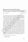 Research paper thumbnail of Ritual und Transfer des Ritualorts: Die Krönungen in Preßburg und Budapest