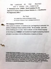 Research paper thumbnail of The Language of Traditional Medical Practice and a Unified TCM Curriculum A Submission to the CMRB (Victoria), Draft Guidelines for the Approval of Courses of Study in Chinese Medicine as A Qualification for Registration 2001