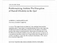 Research paper thumbnail of Problematizing Aisthēsis: The Disruption of Shared Affectivity  in the Ajax