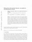 Research paper thumbnail of Information and quantum theories: an analysis in one-dimensional systems