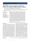 Research paper thumbnail of Effect of Fibre Content on Compressive and Flexural Properties of Coconut Fibre Reinforced Epoxy Composites