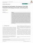 Research paper thumbnail of EU climate law sans frontières: The extension of the 2030 Framework to the Energy Community contracting parties