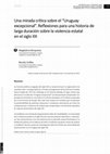 Research paper thumbnail of Una mirada crítica sobre el “Uruguay excepcional”. Reflexiones para una historia de larga duración sobre la violencia estatal en el siglo XX