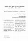 Research paper thumbnail of Empiria como Critério de Vigência do Direito: entre Alf Ross e Herbert Hart Empirical as Criterion of law Effectiveness: between Alf Ros and Hebert Hart