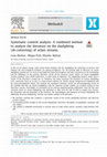 Research paper thumbnail of Systematic content analysis: A combined method to analyse the literature on the daylighting (de-culverting) of urban streams