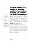 Research paper thumbnail of Seleção de materiais de produtos de tecnologia assistiva