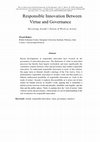 Research paper thumbnail of Responsible Innovation Between Virtue and Governance Revisiting Arendt's Notion of Work as Action