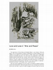 Research paper thumbnail of Love and Loss in "War and Peace"