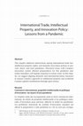 Research paper thumbnail of International Trade, Intellectual Property, and Innovation Policy: Lessons from a Pandemic